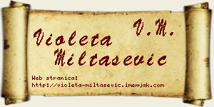 Violeta Miltašević vizit kartica